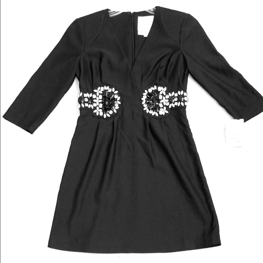 Karta black rhinestone dress